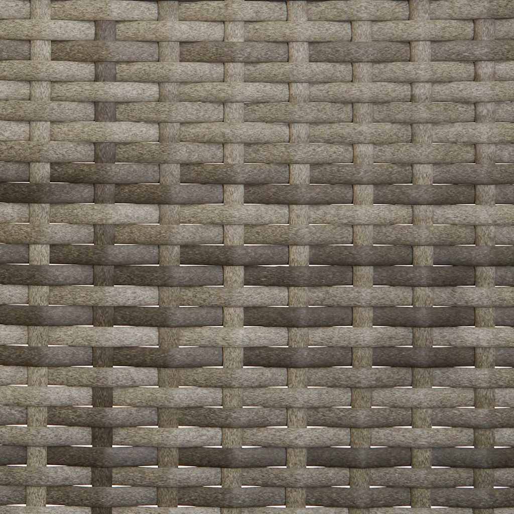 Gartenbank 2-Sitzer mit Kissen Grau Poly Rattan