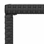 4-tlg. Garten-Lounge-Set mit Kissen Schwarz Poly Rattan