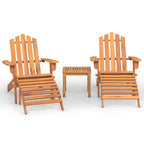 3-tlg. Garten-Lounge-Set Adirondack Massivholz Akazie