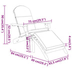 3-tlg. Garten-Lounge-Set Adirondack Massivholz Akazie