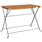 7-tlg. Bistro-Set Klappbar Massivholz Akazie und Stahl