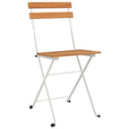 5-tlg. Bistro-Set Klappbar Massivholz Akazie und Stahl