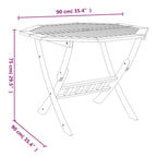 Klappbarer Gartentisch 90x75 cm Massivholz Akazie
