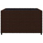 3-tlg. Garten-Lounge-Set mit Kissen Braun Poly Rattan