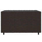 3-tlg. Garten-Lounge-Set mit Kissen Braun Poly Rattan