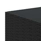 Garten-Couchtisch Quadratisch Schwarz 50x50x30 cm Poly Rattan