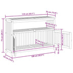 Garten-Konsolentisch 110x35x75 cm Massivholz Akazie