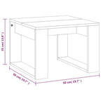 Beistelltisch Grau Sonoma 50x50x35 cm Holzwerkstoff