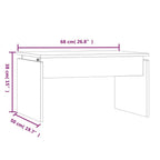 Couchtisch Braun Eichen-Optik 68x50x38 cm Holzwerkstoff