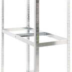 Reifenregale mit 3 Böden 3 Stk. Silbern 110x40x200 cm Stahl