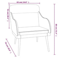 Sessel Rosa 63x76x80 cm Samt