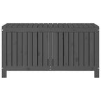 Gartentruhe Grau 121x55x64 cm Massivholz Kiefer