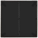 Gartentisch mit Glasplatte Schwarz 90x90x75 cm Poly Rattan