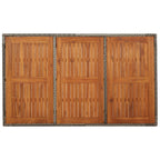 Gartentisch mit Holzplatte Grau 150x90x75 cm Poly Rattan