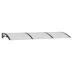 Türvordach Schwarz 300x100 cm Polycarbonat