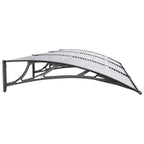 Türvordach Schwarz 300x100 cm Polycarbonat