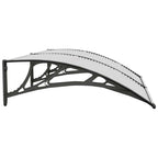 Türvordach Schwarz und Transparent 150x75 cm Polycarbonat