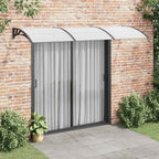 Türvordach Schwarz und Transparent 300x75 cm Polycarbonat