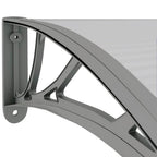 Türvordach Grau 150x75 cm Polycarbonat