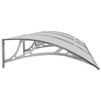 Türvordach Grau 300x75 cm Polycarbonat