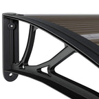 Türvordach Schwarz 100 x 75 cm Polycarbonat