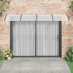 Türvordach Schwarz 350x100 cm Polycarbonat