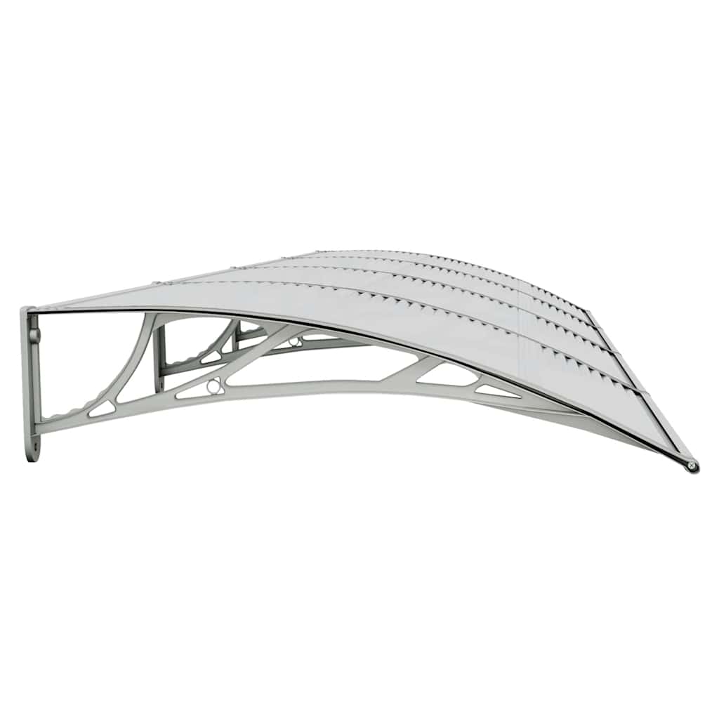 Türvordach Grau 350 x 100 cm Polycarbonat