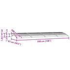 Türvordach Schwarz 350 x 100 cm Polycarbonat
