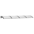 Türvordach Schwarz 400x100 cm Polycarbonat