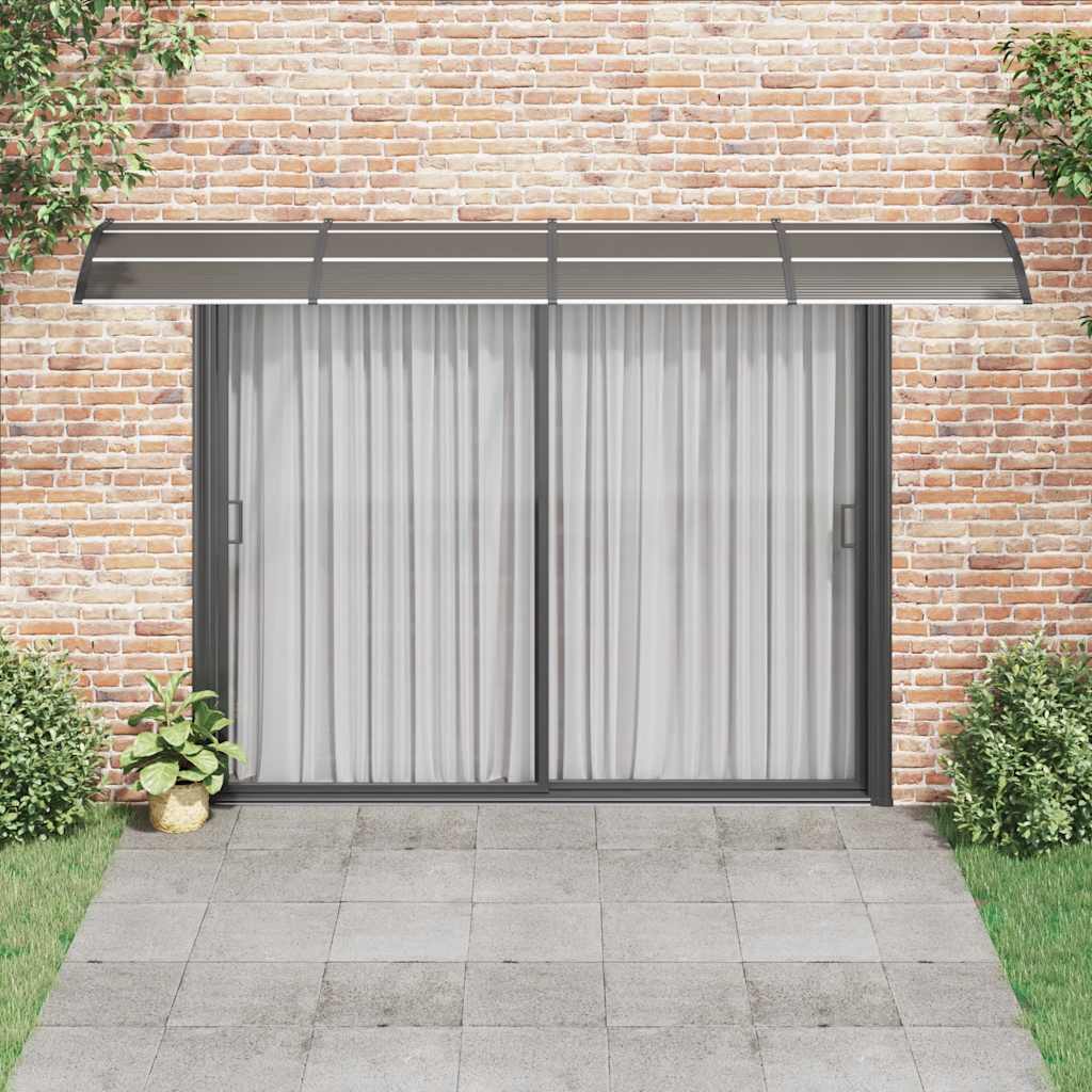 Türvordach Schwarz 400 x 100 cm Polycarbonat