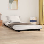 Massivholzbett Schwarz 100x200 cm Kiefer