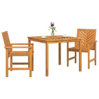 Garten Essgruppe 3 pcs Braun Massivholz Akazie