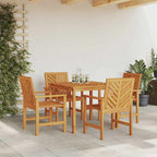 Garten Essgruppe 5 pcs Braun Massivholz Akazie