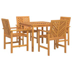 Garten Essgruppe 5 pcs Braun Massivholz Akazie