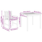 Garten Essgruppe 5 pcs Braun Massivholz Akazie