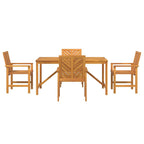 Garten Essgruppe 5 pcs Braun Massivholz Akazie
