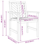Garten Essgruppe 5 pcs Braun Massivholz Akazie