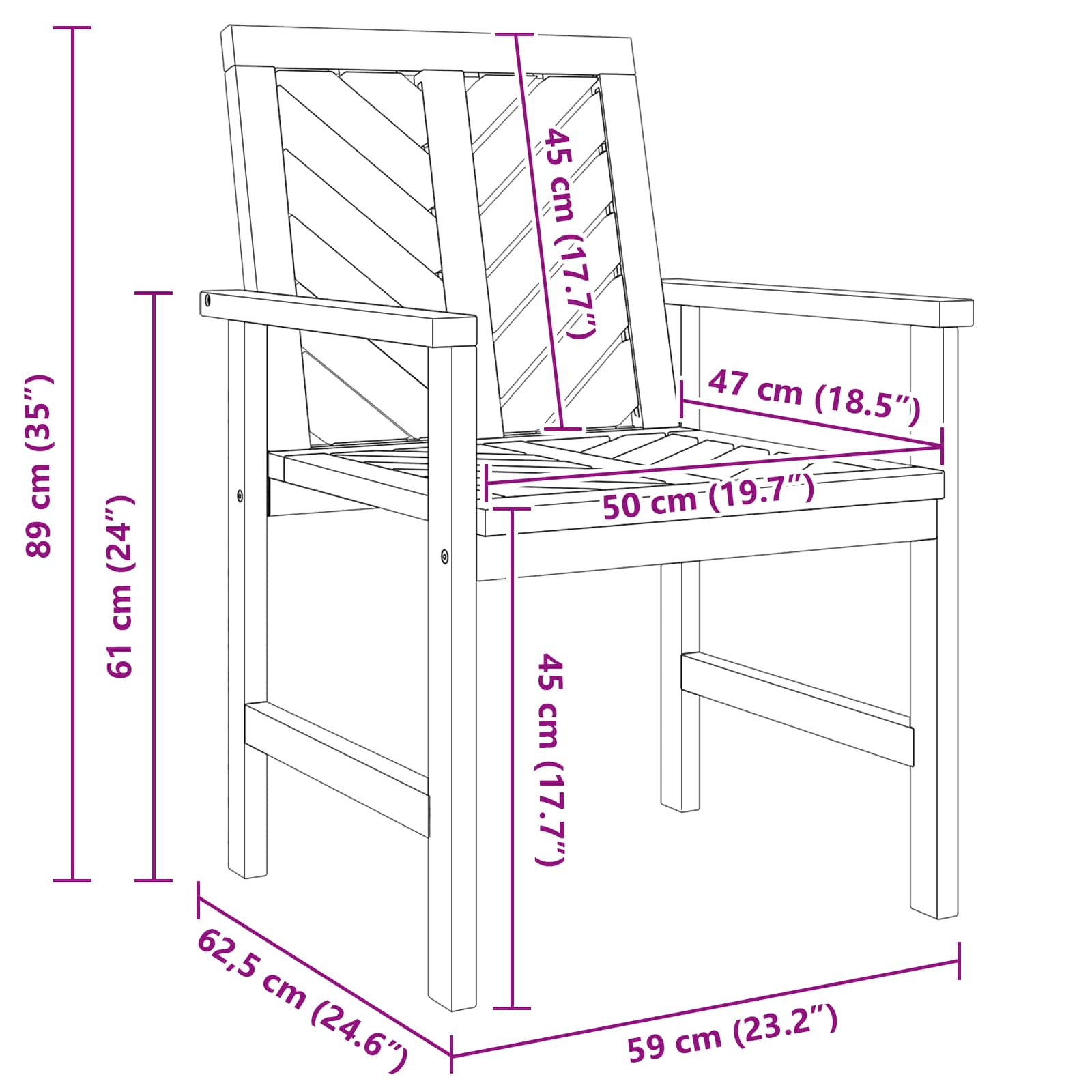 Garten Essgruppe 5 pcs Braun Massivholz Akazie