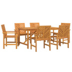 Garten Essgruppe 7 pcs Braun Massivholz Akazie