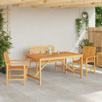 Garten Essgruppe 4 pcs Braun Massivholz Akazie