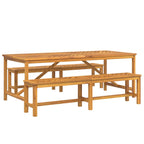 Garten Essgruppe 3 pcs Braun Massivholz Akazie