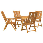 Garten Essgruppe 5 pcs Braun Massivholz Akazie