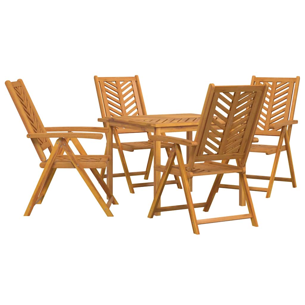 Garten Essgruppe 5 pcs Braun Massivholz Akazie