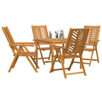 Garten Essgruppe 5 pcs Braun Massivholz Akazie