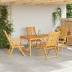 Garten Essgruppe 5 pcs Braun Massivholz Akazie