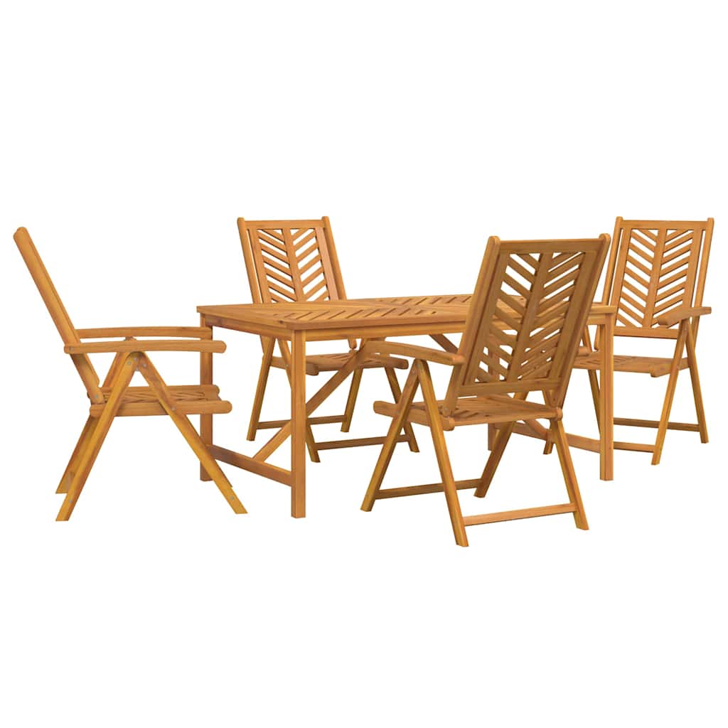 Garten Essgruppe 5 pcs Braun Massivholz Akazie