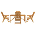 Garten Essgruppe 5 pcs Braun Massivholz Akazie