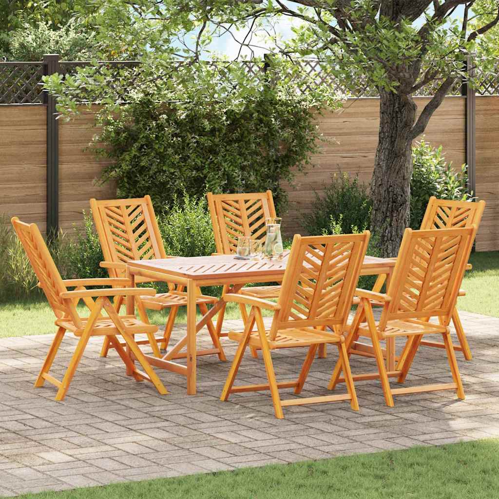 Garten Essgruppe 7 pcs Braun Massivholz Akazie