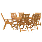 Garten Essgruppe 7 pcs Braun Massivholz Akazie