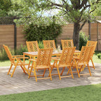 Gartenstuhl 8 pcs Braun 57 x 72 x 109 cm Massivholz Akazie